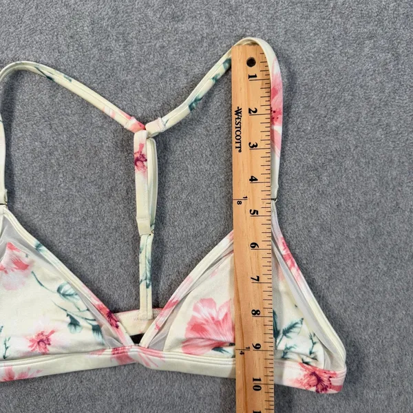 PINK Victoria's Secret Women's Small Floral Racerback Bralette Bra Unlined - Image 4