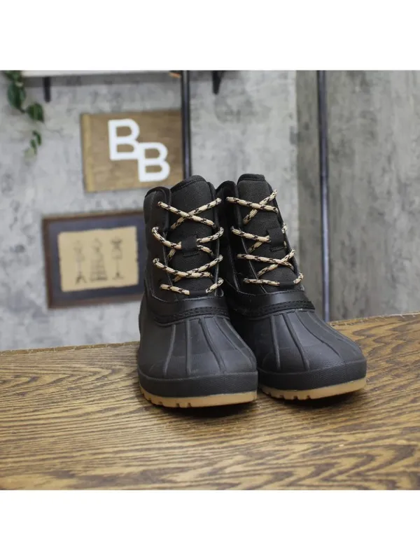 Universal Thread Womens Tiffani Boots Duck Rubber 94642632 Black / Brown 6M - Image 3