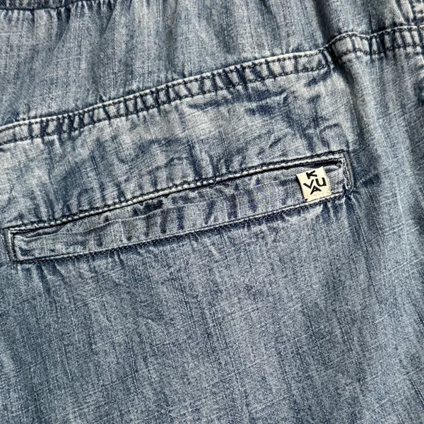 Kavu Malia Chambray Denim Jogger Pants Gorp Hiking Outdoors Granola Minimalist - Image 4