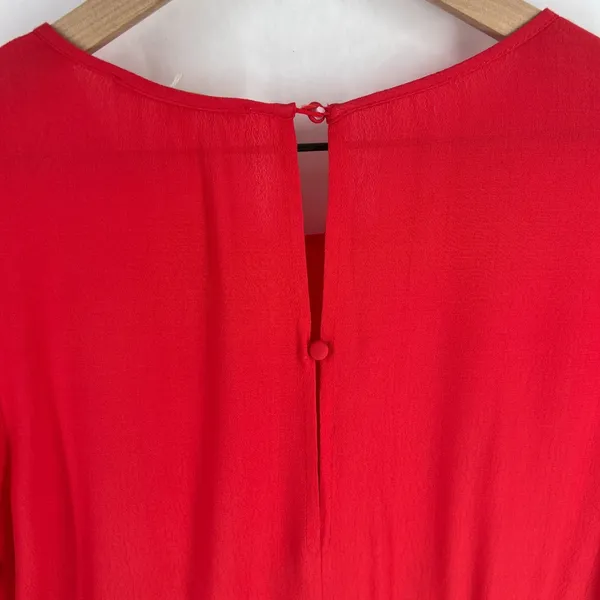 Gianni Bini Mini Dress Womens XS Red Viscose Lace Cutout Detail Keyhole Back‎ - Image 10