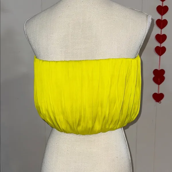 DO+BE Yellow Strapless Women's Top - Image 2