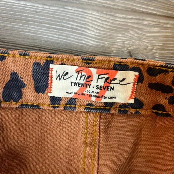 Free‎ People Zip It Up Animal leopard Print Mini Skirt Sz 27 - Image 6