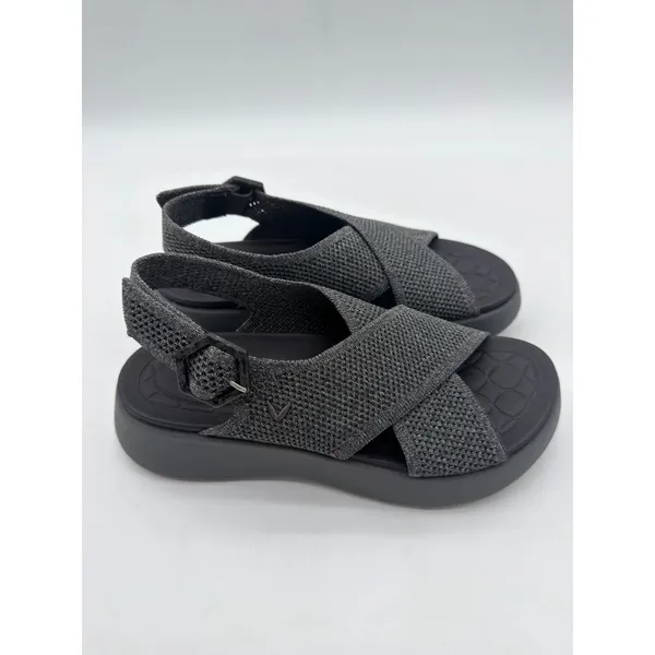 Vivaia Kara AdaptAll Sport Rich Grey Silver Knit Comfort Lightweight Sandals 7 - Image 2