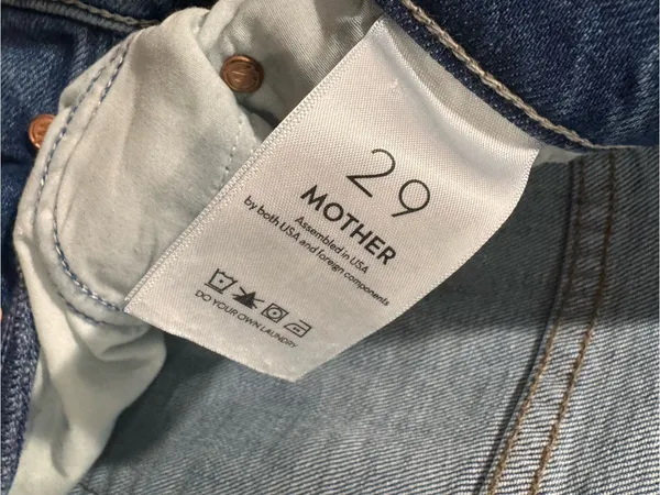 MOTHER SUPERIOR Sz 29 Patch Knee Women's The Tune Up Crop Jean - Image 5
