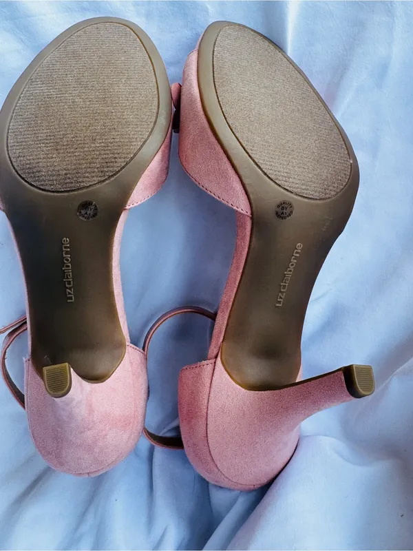 Liz Claiborne Pink Floral Block Heel Sandals 9.5 - Image 7