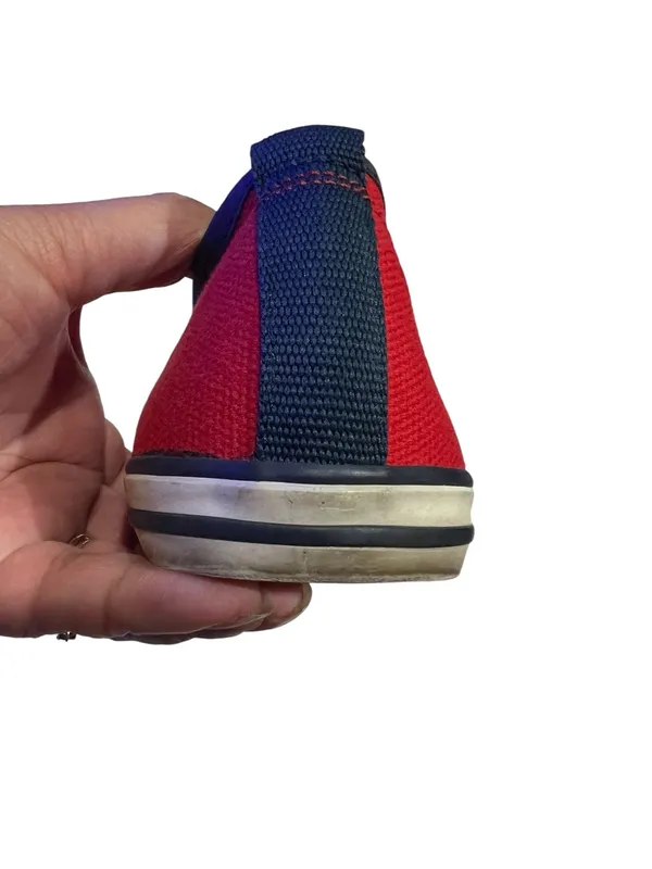 EUC Tory Burch Red Canvas Logo Slip On Sneakers Flats Size 8M - Image 6