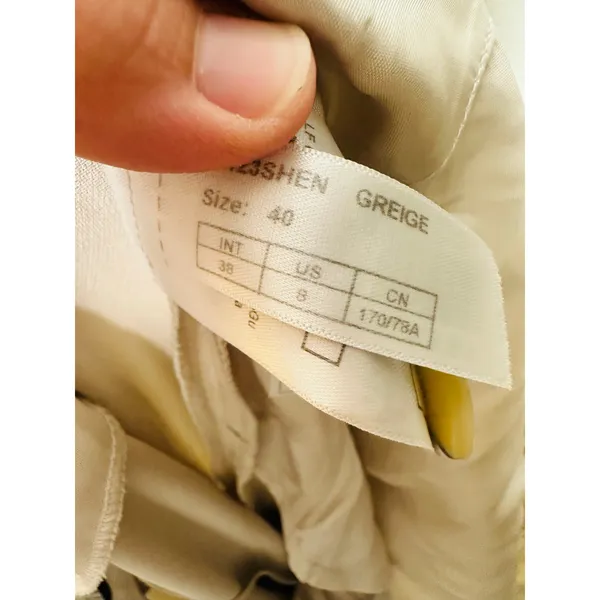 BA&SH Off-White Crepe Pleated Front Zipper Oxford Style Shen Pants Size US 8 - Image 10