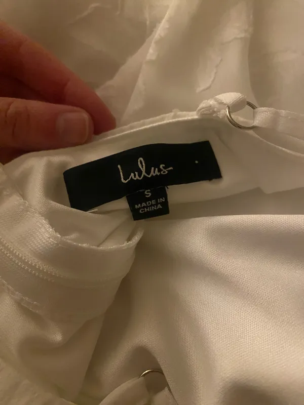 Lulus Mini Dress White Floral - Image 3