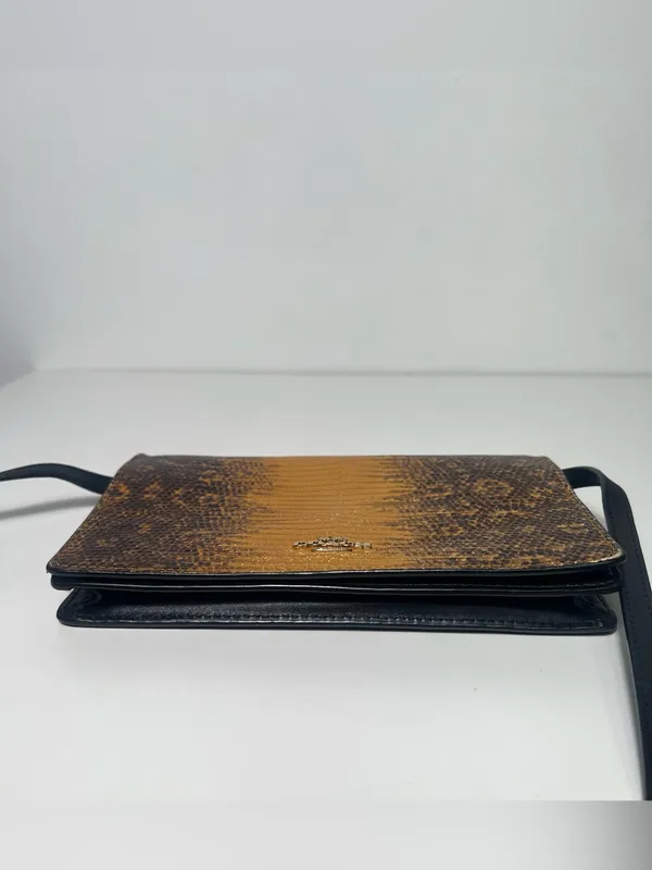 Coach Hayden Anna Foldover Lizard Embossed Leather Crossbody Clutch - Image 4