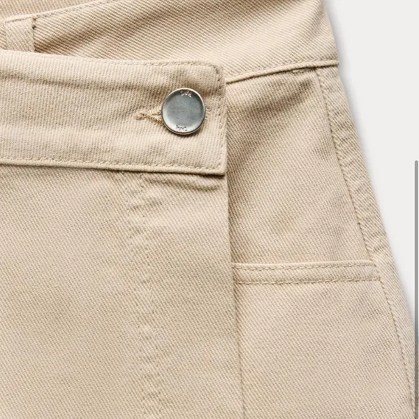 Zara Denim Wrap Skort - Image 3