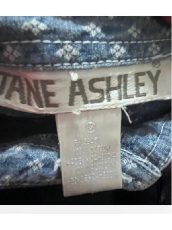 Jane Ashley Vintage Western Polka Dot Jean Maxi Dress - Image 3