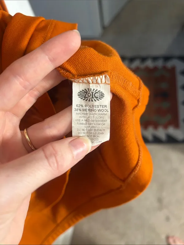 Women's Cycling Zip Jacket in Rust Orange Size L - Image 6