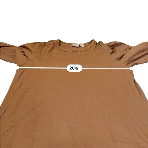 Anthropologie Dolan Textured Knit Top Women’s Size Large‎ Long Sleeve Rust - Image 5