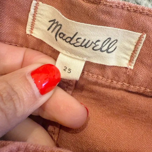 MADEWELL Emmett 2.0 Wide-Leg‎ Crop Pants in Dried Rose size 25 - Image 8