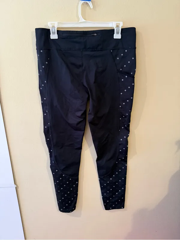Nike Black Leggings with Silver Dot Accents - Image 2