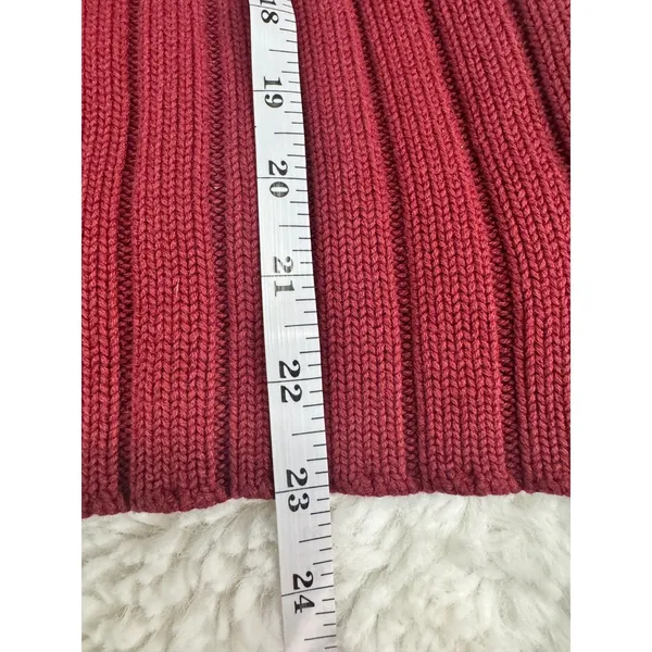 Vintage Abercrombie & Fitch A&F 92 Burgundy Ribbed Turtleneck Sweater S Y2K - Image 6