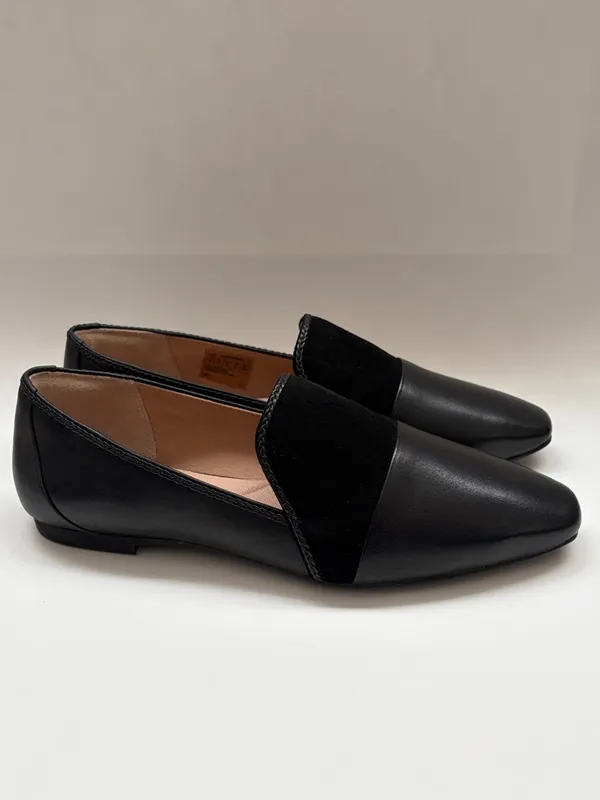 Rockport Total Motion Laylani Mixed-Media Black Leather Suede Loafer Minimalist - Image 2