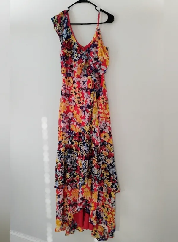 Lulus High-Low Floral Dress Maxi - Image 3