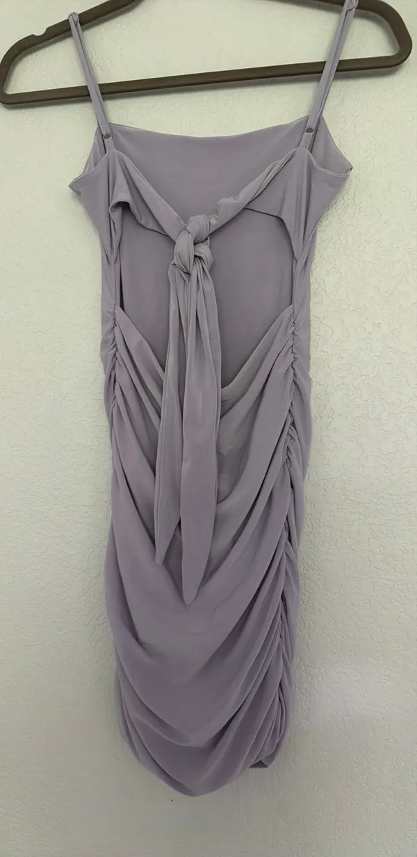 Tiger Mist Mini Dress Ruched Bodycon Tie Back - Image 2