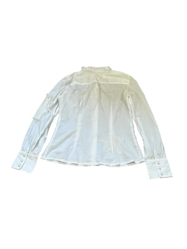 Lapis Victorian Blouse Lace Ruffle Trim Regency Feminine Romantic CottageCore - Image 10