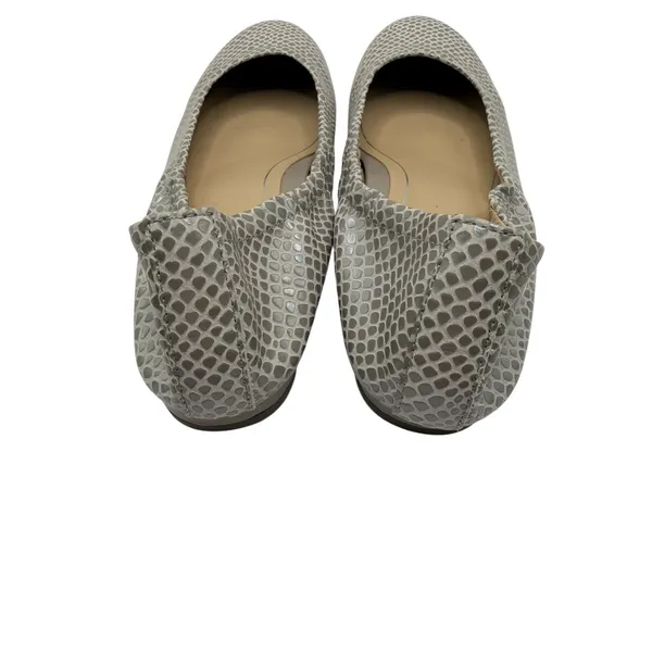 Vionic Alexa Ballet Flats Women 6.5 Gray Leather Lizard Print Orthotic Comfort - Image 5