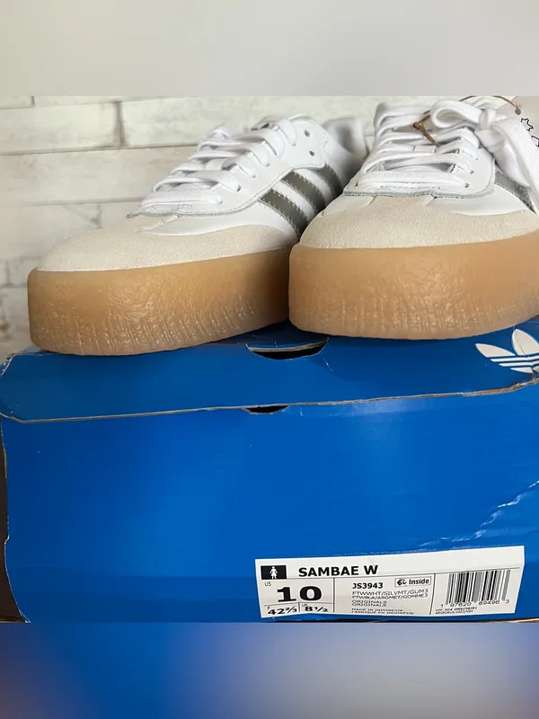 Adidas Samba Sneakers - White & Silver Women’s size 10. NWT - Image 12