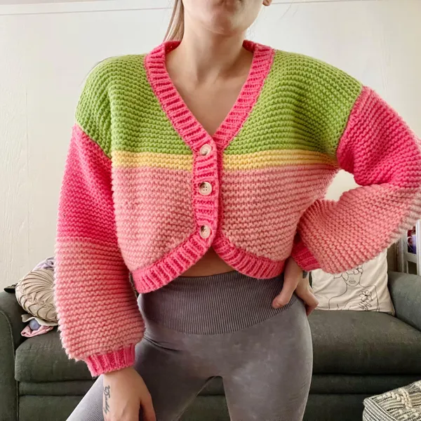 Fairycore Knit Sweater Pink - Image 7