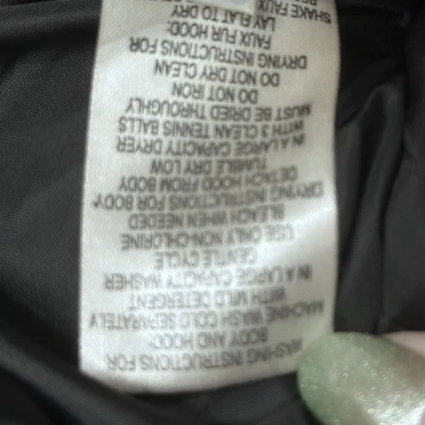 Calvin Klein Down Filled Jacket Coat Women's XL Tie Belt Zip Pockets‎ Black - Image 8