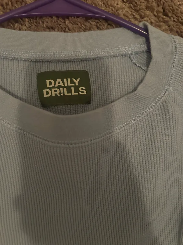 Daily Drills Long Sleeve Cropped Waffle - Image 4