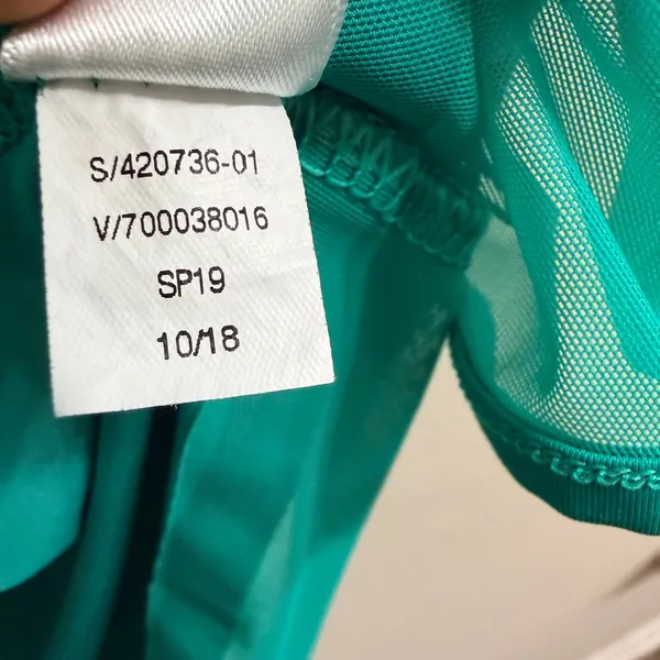 Athleta Sunlover UPF 50+‎ Sleeveless Mesh Hem Teal Green Medium 420736 - Image 11