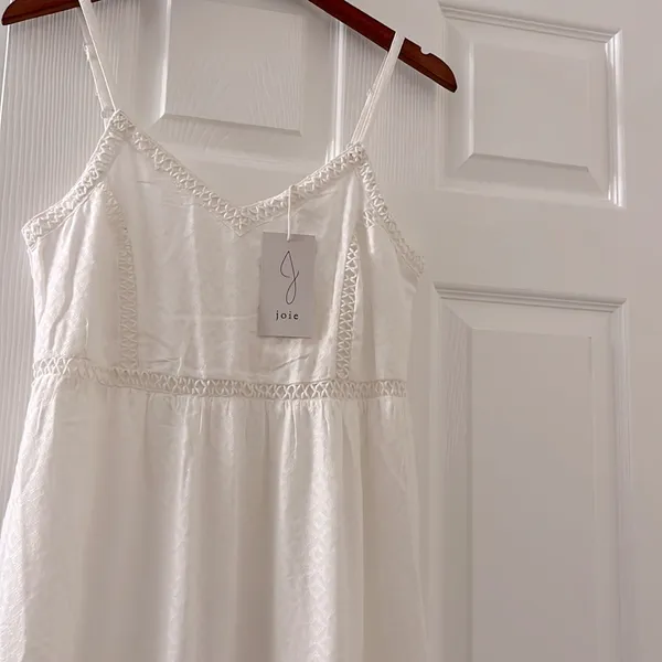 Joie Tiered Maxi Dress Rayon White. Texture Adjustable Straps. Size:S - Image 4