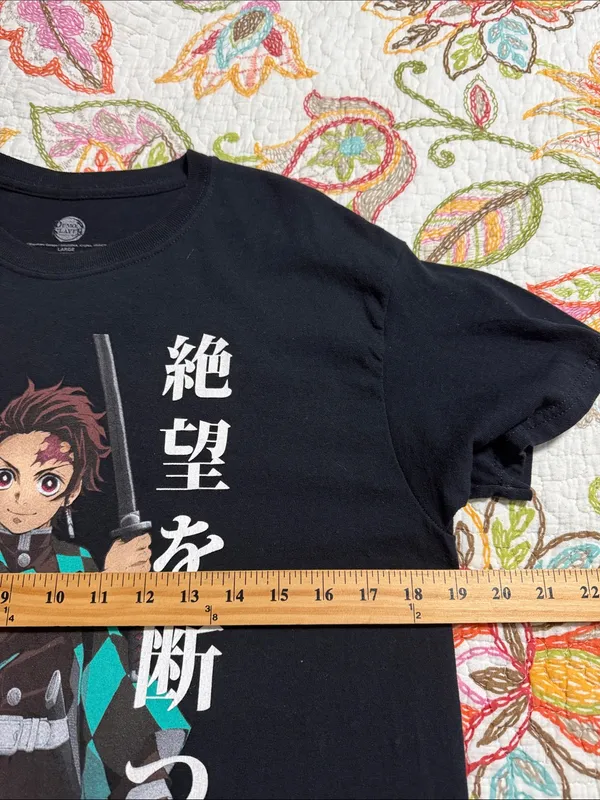 Hot Topic Demon Slayer: Kimetsu No Yaiba Tanjiro Kamado boyfriend fit girls t-shirt - Image 6