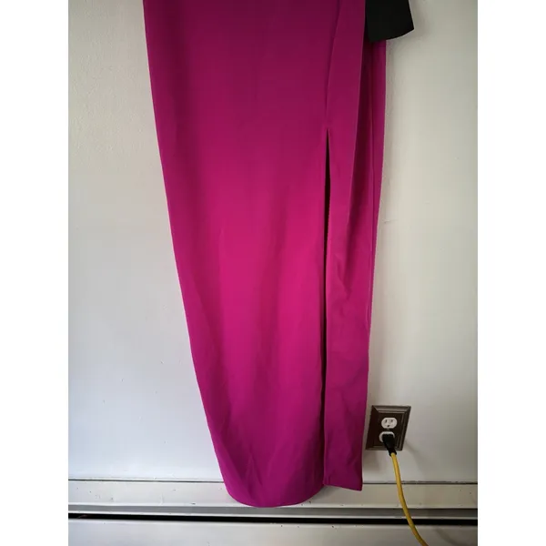 NWT Lulus Simply Beautiful Fuchsia One-Shoulder Cutout Maxi Dress Size XS - Image 7