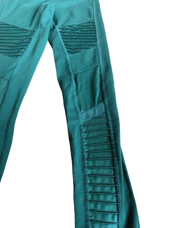 Alo Yoga High-Waisted Moto Leggings Greem Stretch Ankle Length Workout Size XS - Image 9