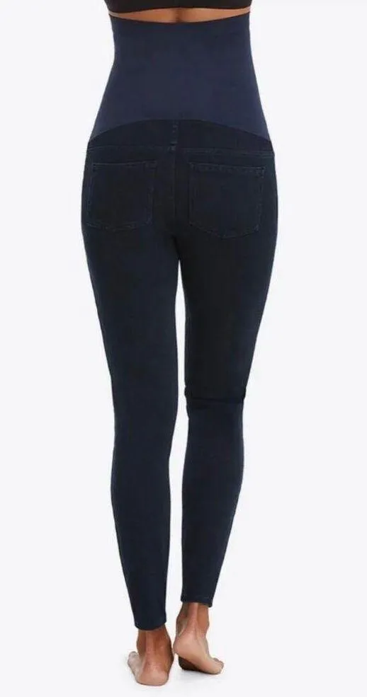 Spanx Mama Ankle Jean-ish High Rise Denim Leggings Blue Maternity Pregnancy XS - Image 2