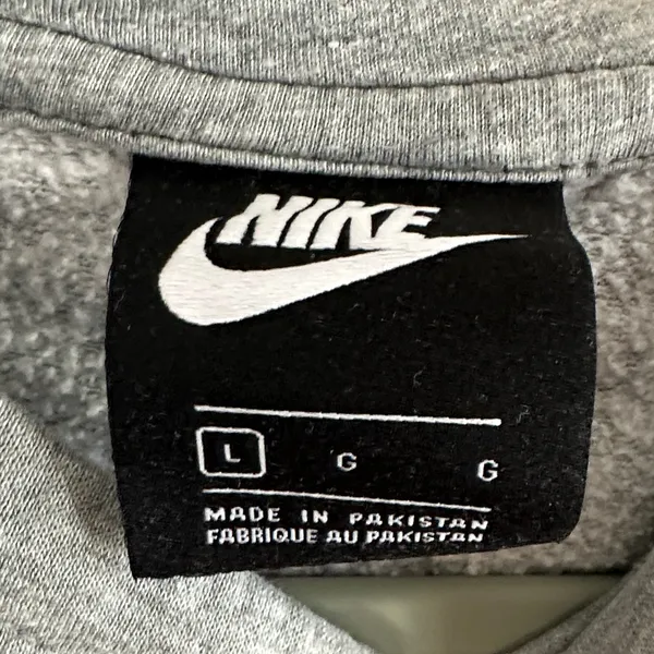 Nike Gray Tag Detail Hoodie - Image 2