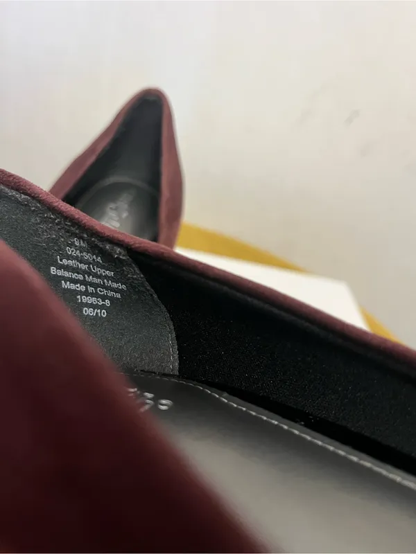 East 5th Wine Suede Pointed Toe Pumps - Image 6