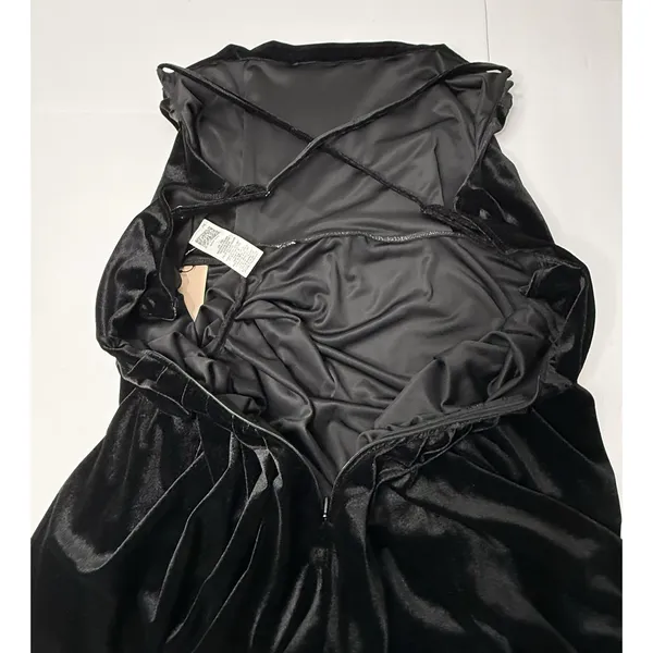 SHEIN Bae Black‎ Dress Velvet Spaghetti Strap 2XL Plus Prom Ruched Stretch New - Image 10