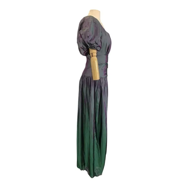 Vintage House of Bianchi 80s Formal Prom Evening Dress Size Large - Image 3