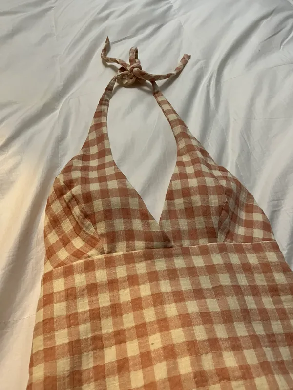 ZARA halter top gingham dress - Image 2