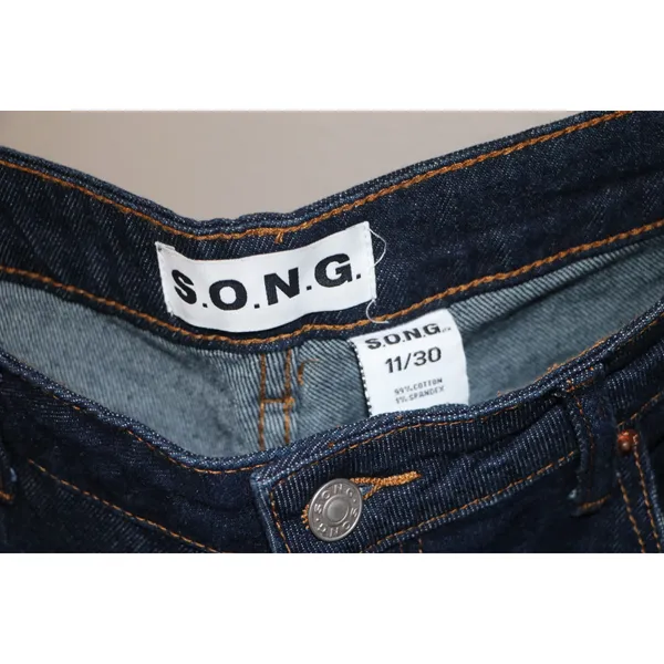 S.O.N.G. Dark Blue Low Rise Baggy Jeans - Image 5