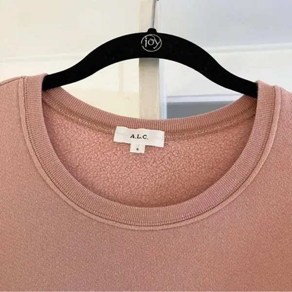ALC Rayna Puff Sleeve Sweatshirt in Baby Pink Size S Retail $195 - Image 10