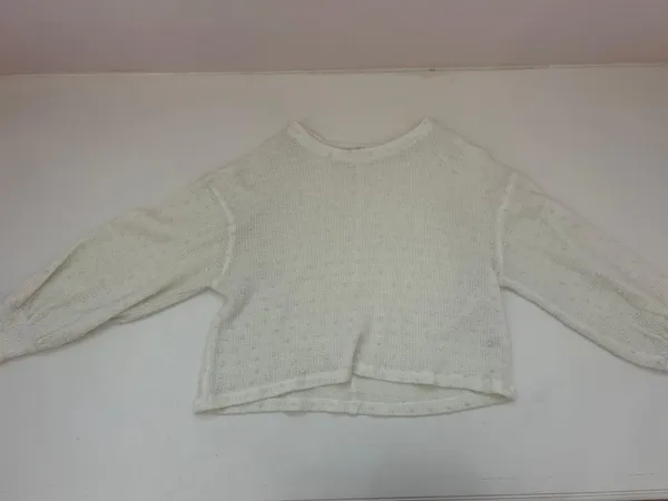 Altar'd State White Cropped Sweater - Image 2