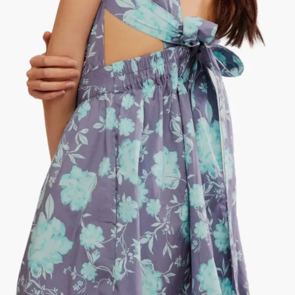 Free People Meet Me in Maui Sleeveless Minidress ocean Combo M - Image 3