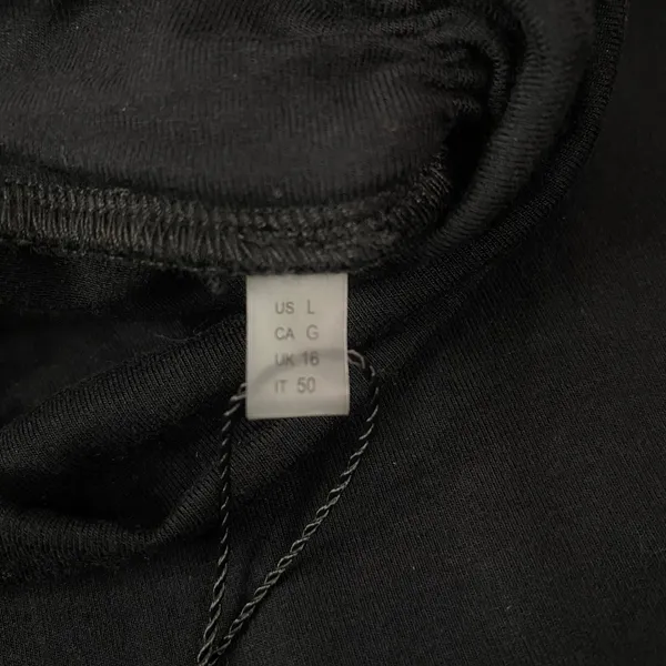 Elie Tahari Mock Neck Top Womens Large Black Ruched Zip Back Noir Minimalist New - Image 9