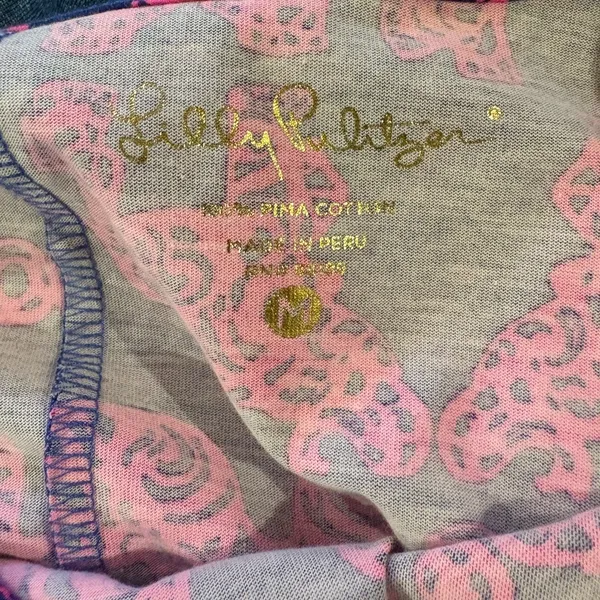 LILLY PULITZER Marlowe Shift mini dress blue w pink elephants sz M - Image 4