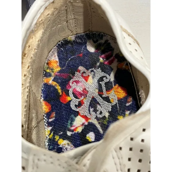 Christian Lacroix White Leather‎ Sneakers Perforated Detail Women's - Image 5