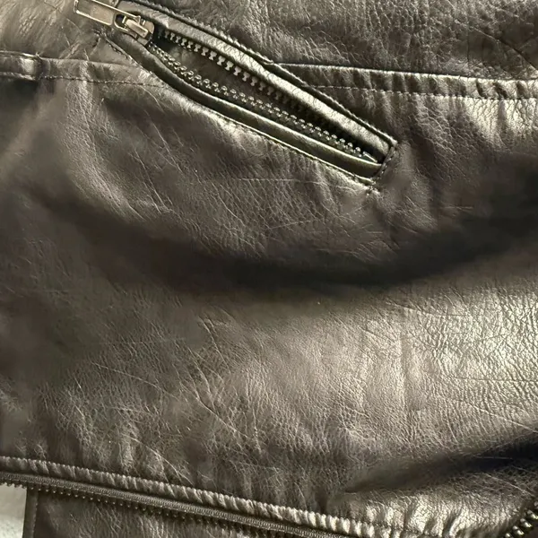 Women's Black Wild Fable Black Leather Jacket - Image 6
