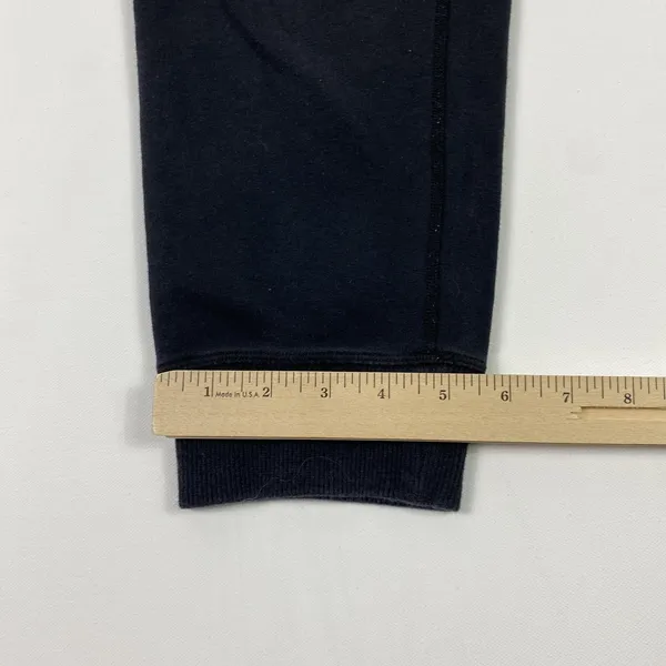 Lululemon Jogger Pants Womens 2 Black Ribbed Cuffs Back Zip Pocket Logo Lounge‎ - Image 4