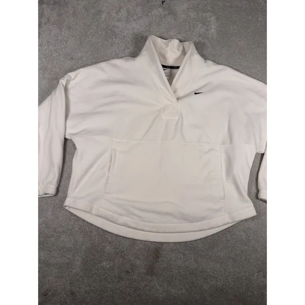 Nike Therma-FIT One Women's Oversized Long-Sleeve Fleece FB5642-110 Sz‎ L - Image 2